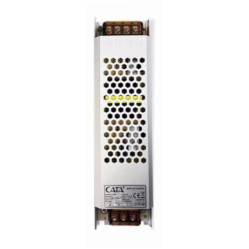 Cata CT-2561 ,Besleme 220vac,Çıkış 12vdc 17 Amper,Güç 200w,16mt Şerit Led için,Led Trafo
