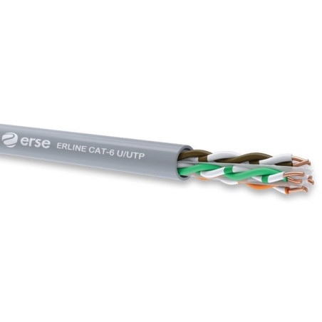 Erse U UTP-4x2x23-GR ,8-Damar Tek Telli,Gri Pvc,CAT6 Ethernet Kablo