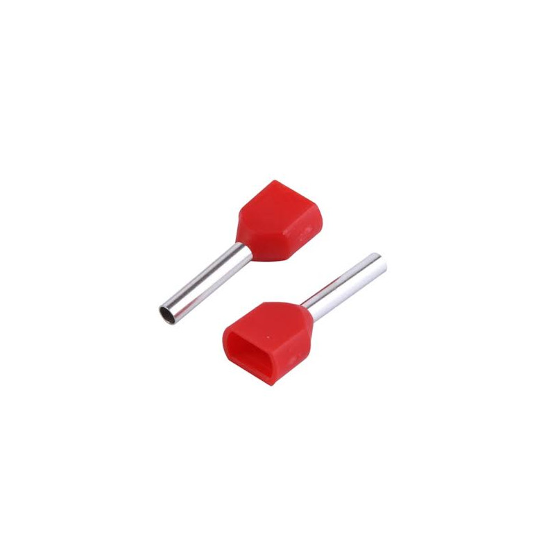 Cat TE1008-1 ,Kesit 2x1mm ,Renk Kırmızı,100-adet,Kablo Yüksük
