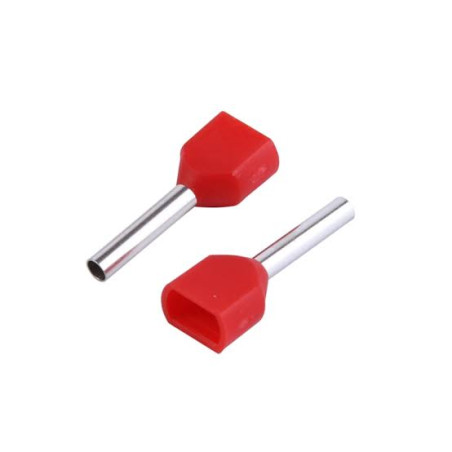Cat TE1008-1 ,Kesit 2x1mm ,Renk Kırmızı,100-adet,Kablo Yüksük
