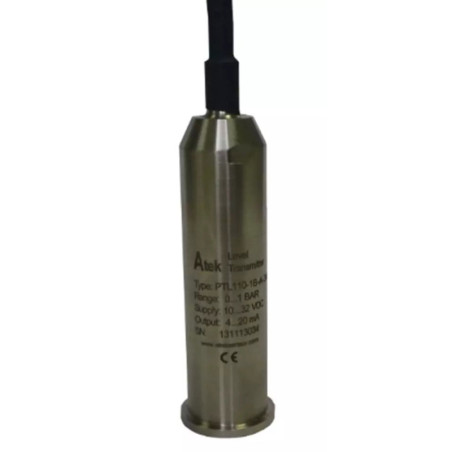 Atek PTL110-600MBAR-V-8M ,Ölçüm 6mt,Çıkış 0..10v,3-Kablo 8mt,Daldırma Tip,Seviye Sensör Transmitter