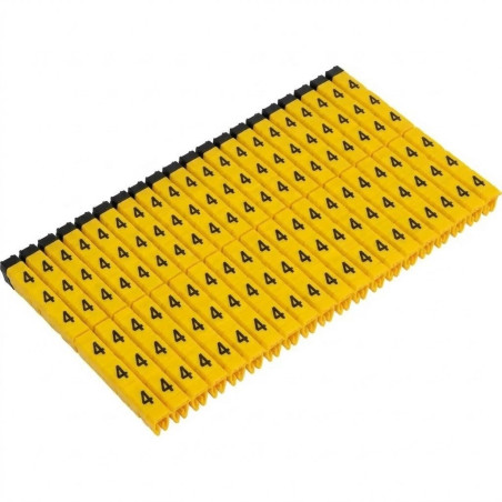 Onka KCG01- 4 1150015 ,Renk Sarı 4-Numara,400-adet,Kesit 0.50mm ..1mm ,Kablo Numaratör