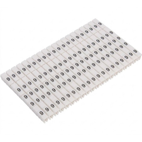 Onka KCG01- 9 1150020 ,Renk Beyaz 9-Numara,400-adet,Kesit 0.50mm ..1mm ,Kablo Numaratör