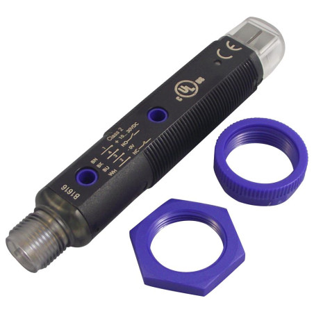 Datalogic S5N-PH-5-B01-PP ,Ebat M18x50mm,Ölçüm 16mt,Çıkış PNP-NO NC,Besleme 10v..30vdc,Soket M12 4pin,Açılı Reflektör Fotosel