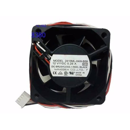 Nmb-Mat 2410ML-04W-B59 ,Ebat 60x25mm,Besleme 12vdc 0.26A 2.4W,Hava 23-Cfm,3-Kablo Fan
