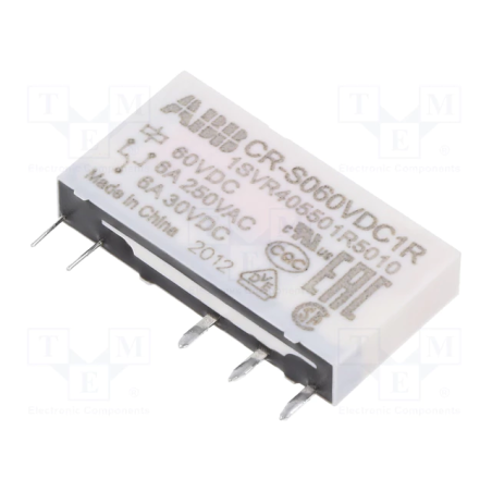 Abb CR-S060VDC1R ,Bobin 60vdc,Kontak 1A1K 6 Amper,Slim-5pin,Slim Röle