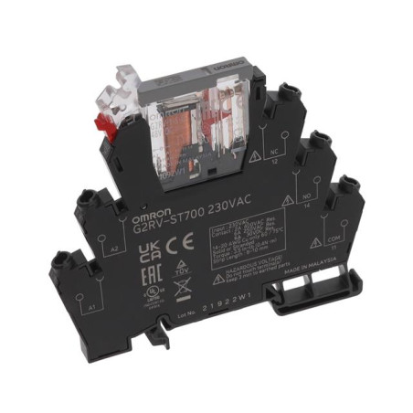 Omron G2RV-ST700-AC230 ,Bobin 220vac,Kontak 1A1K 6 Amper,Led,5-Pin,Vidalı,Slim Röle Takım