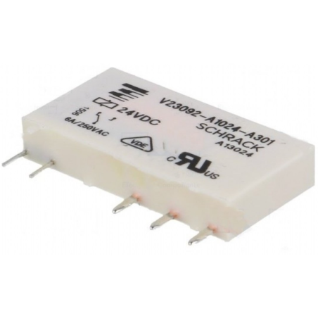 Schrack V23092-A1024-A301 ,Bobin 24vdc,Kontak-1A1K 6 Amper,İnce-5pin,Slim Röle