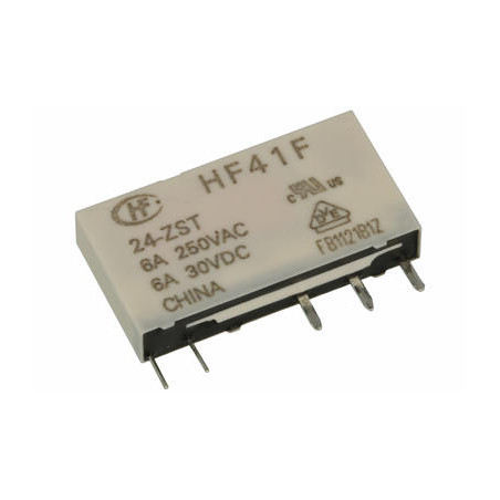 Hongfa HF41F-24-ZT ,Bobin 24vdc,Kontak 1A1K 6 Amper,Slim-5pin,Slim Röle