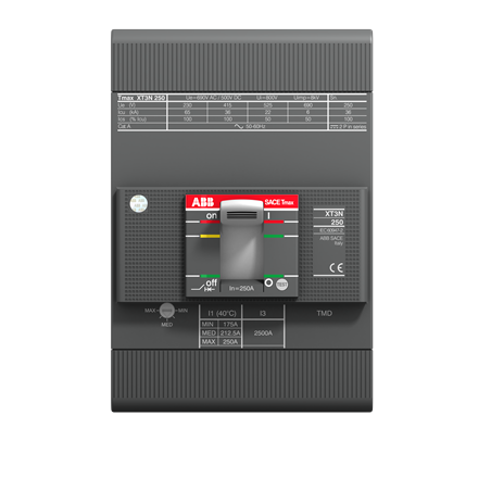 Abb XT3N250-200A ,Tmd 3-Faz 3-Kutup,200 Amper 36kA, 70 Ayarlı,Termik Şalter Devre Kesici