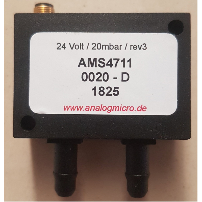 Analogmicro,AMS4711-0020-D ,Ölçüm 0..2kPa,Çıkış 0..5v,Besleme 12..24vdc,Fark Basınç Sensör Transmitter