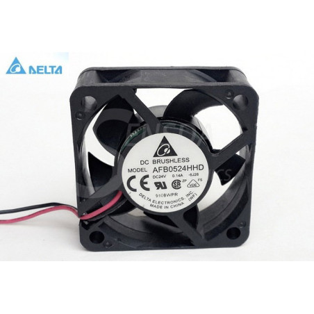 Delta AFB0524HHD ,Ebat 50x20mm,Besleme 24vdc 0.14A 2.2W,Hava 18-Cfm,2-Kablo Fan