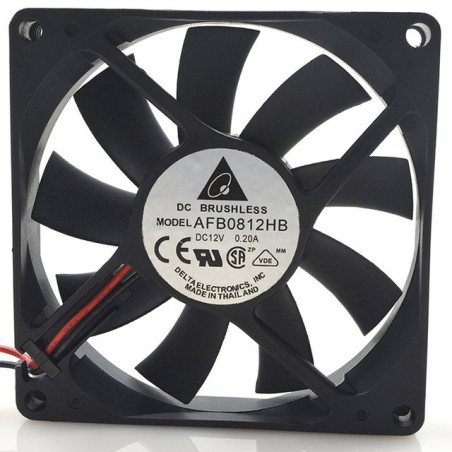 Delta AFB0812HB ,Ebat 80x15mm,Besleme 12vdc 0.20A 1.7W,Hava 33-Cfm,2-Kablo Fan