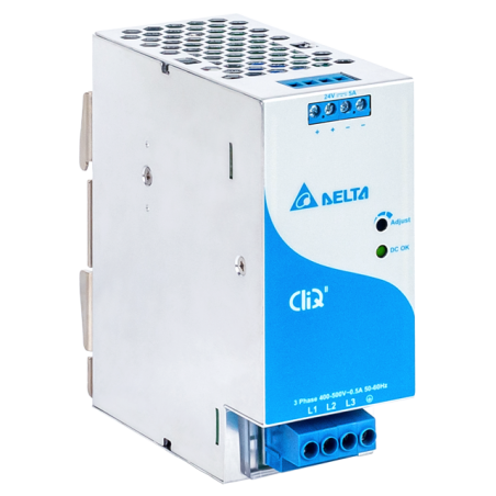 Delta DRP024V120W3BN ,Besleme 3-Faz 324v..600vac,Çıkış 24vdc 5 Amper,Güç 120w,Ray Tip,Smps,Güç Kaynağı