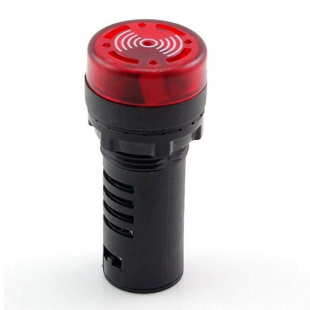 Mutlusan 010111070002 ,Montaj 22mm,Kırmızı-24v,ac dc,Ses 60dB,M22 Buzzer Siren
