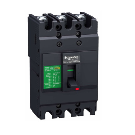 Schneider EZC100H3100 ,EasyPact,3-Faz 3-Kutup,100 Amper 36kA,Ayarsız,Kompakt Şalter Devre Kesici