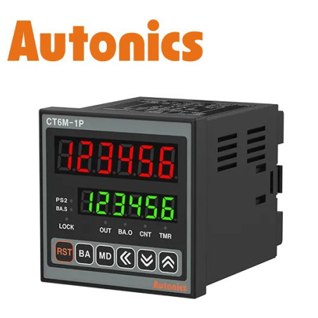 Autonics CT6M-1P4 ,Ebat 72x7mm2,Besleme 110v..220vac,Çıkış Kontak-1A1K,6 Hane,Sayıcı Zaman Röle