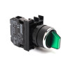 Emas B101SL32Y ,Montaj 22mm,3-Konum Kontak-2A,Yeşil Yaylı,M22 Anahtar