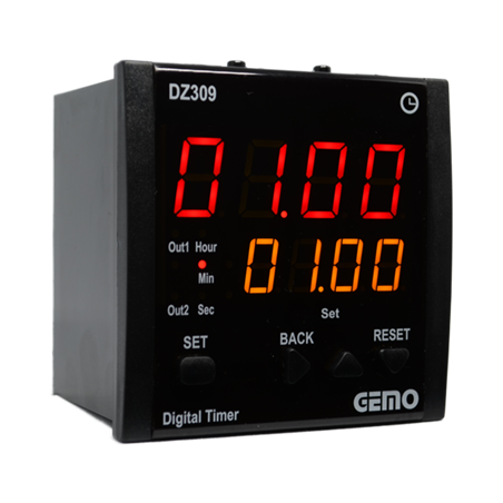 Gemo DZ309-230VAC ,Ebat 96x96mm,Besleme 110v..220vac,Kontak-2A2K,Fonkisyonel Zaman Röle
