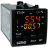 Gemo TT104-230VAC-R ,Ebat 48x48mm,Besleme 110v..220vac,Çıkış Kontak-2A2K,Zamanlı Isı Kontrol