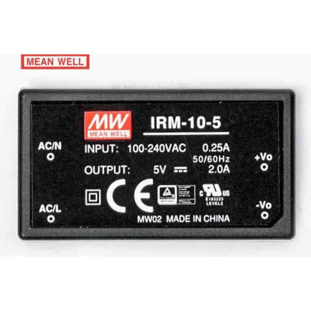 Meanwell IRM-10-5 ,Besleme 110v..220vac,Çıkış 5vdc 2.0 Amper,Pcb Güç Kaynağı