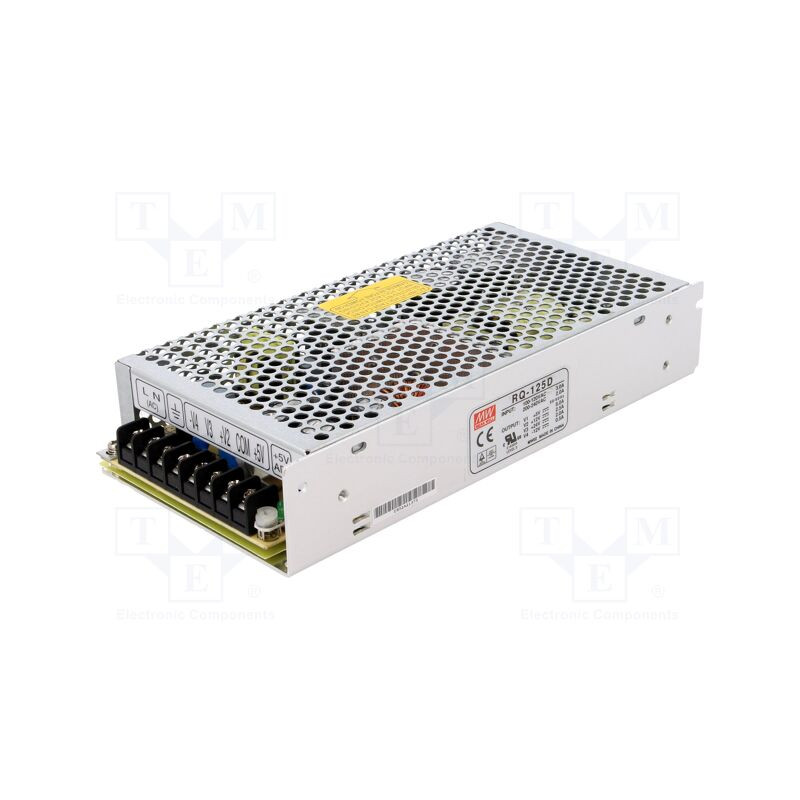 Meanwell RQ-125D ,Besleme 110v..220vac,Çıkış 5vdc 8A, 12vdc 2.5A, 24vdc 2A,-12vdc 0.5A,Güç 125w,Smps,Güç Kaynağı