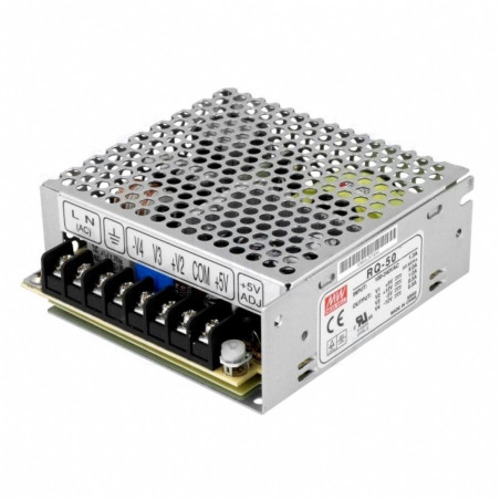 Meanwell RQ-50B ,Besleme 110v..220vac,Çıkış 5v 6a 12v 1.5a -12v 1a -5v 1a,Güç 50w,Smps,Güç Kaynağı