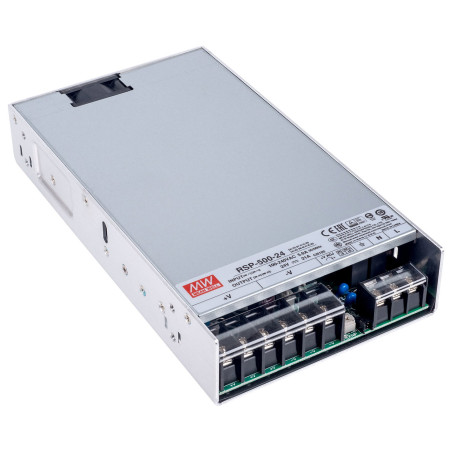 Meanwell RSP-500-24 ,Besleme 110v..220vac,Çıkış 24vdc 21 Amper,Güç 500w,Smps,Güç Kaynağı