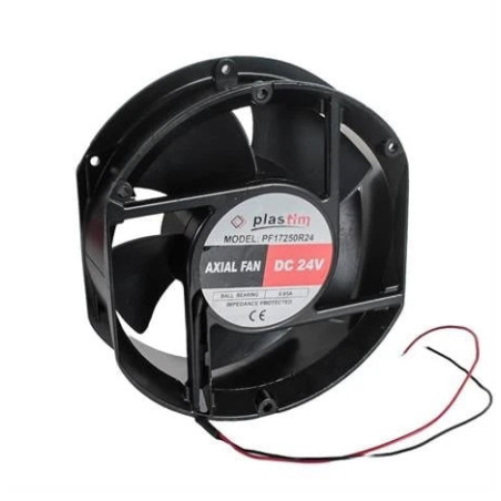 Plastim PF17250R24DC ,Ebat 172x150x51mm,Besleme 24vdc 0.65A 15.60W,Hava 272-Cfm,Rulmanlı,2-Kablo Fan