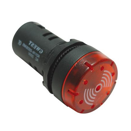 Gwest AD116-22DS MS 22DS MS24 ,Montaj 22mm,Kırmızı-24vac dc,Ses 90dB ,Led Flaşör ,M22 Buzzer Siren
