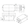 Aerodev DNF55-Y-3X40A ,Ebat 21x12cm,3-Faz,380vac 40 Amper,Emc Filtre