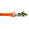 Birtaş EF619X-CPUR-4x6 ,Kesit 6mm ,4-Damar Çok Telli Blendajlı Örgülü,Hareketli,1mt PUR Servo Motor Kablo