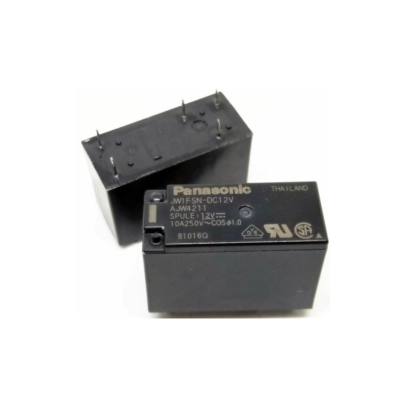 Panasonic JW1FSN-DC12V ,Bobin 12vdc,Kontak 1A1K 10 Amper,İnce-5pin,Röle