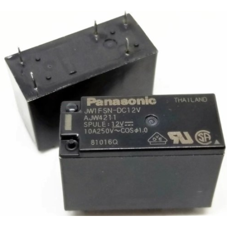 Panasonic JW1FSN-DC12V ,Bobin 12vdc,Kontak 1A1K 10 Amper,İnce-5pin,Röle