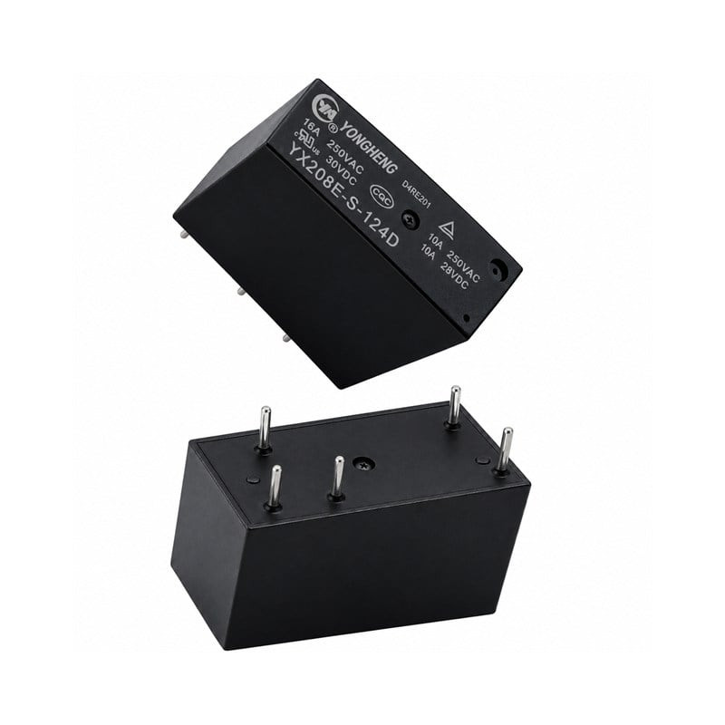 Yongneng YX208E-S-124D ,Bobin 24vdc,Kontak 1A1K 10 Amper,İnce-5pin,Röle