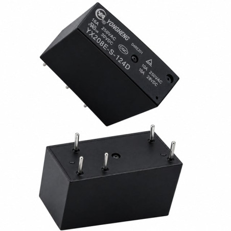 Yongneng YX208E-S-124D ,Bobin 24vdc,Kontak 1A1K 10 Amper,İnce-5pin,Röle