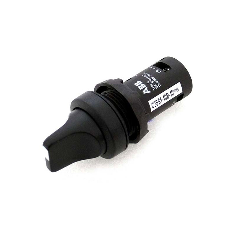 Abb C2SS1-10B-10 ,Montaj 22mm,2-Konum Kontak-1A,Siyah Kalıcı,M22 Anahtar