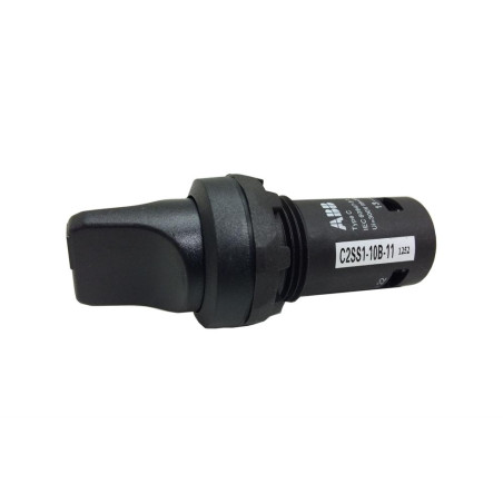 Abb C2SS1-10B-11 ,Montaj 22mm,2-Konum Kontak 1A1K,Siyah Kalıcı,M22 Anahtar