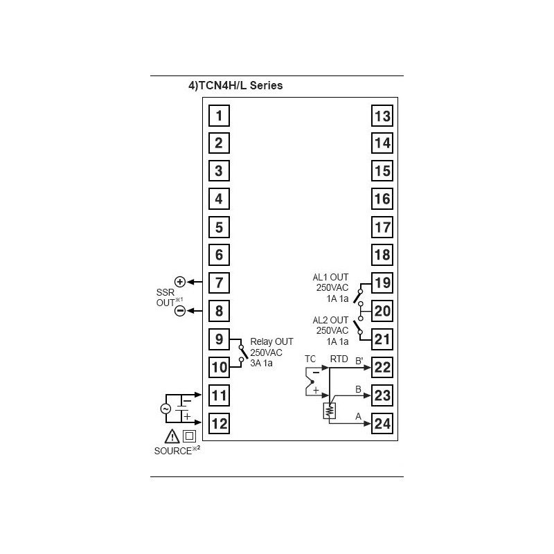 Autonics TCN4L-24R ,Ebat 96x96mm,Besleme 110v..220vac,Sensör PT100 TC,Çıkış Röle Ssr,Termostat,Isı Kontrol