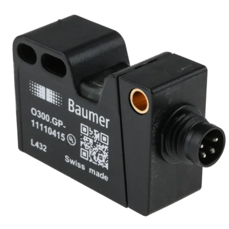 Baumer O300.GP-GW1B.72N ,Ebat 32x23x13mm,Ölçüm 20cm,Çıkış PNP-NO NC,Besleme 10v..30vdc,Soket M8 4pin,Cisim Fotosel