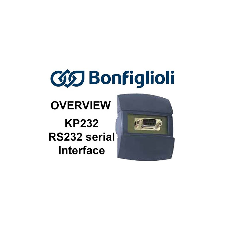 Bonfiglioli KP232 ,ACTIVE seri sürücü için,RS232 Haberleşme Modül
