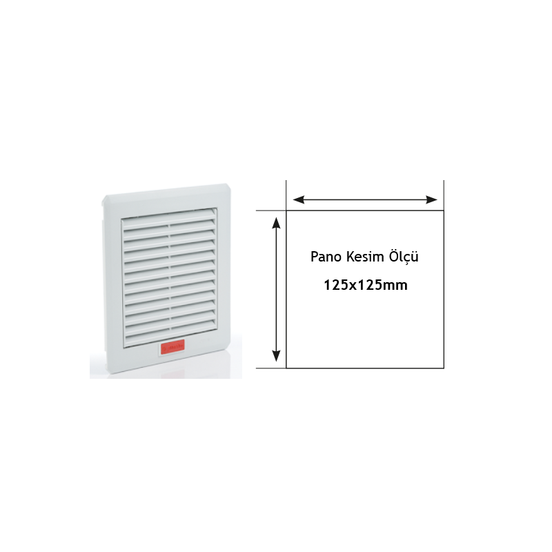 Çetinkaya V02.160.003 ,Ebat 150x150mm,120mm Fan İçin,Panjur Menfez