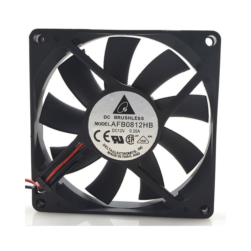 Delta AFB0812HB ,Ebat 80x15mm,Besleme 12vdc 0.20A 1.7W,Hava 33-Cfm,2-Kablo Fan