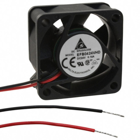 Delta EUB0424MD ,Ebat 40x20mm,Besleme 24vdc 0.14A 1.2W,Hava 7-Cfm,2-Kablo Fan