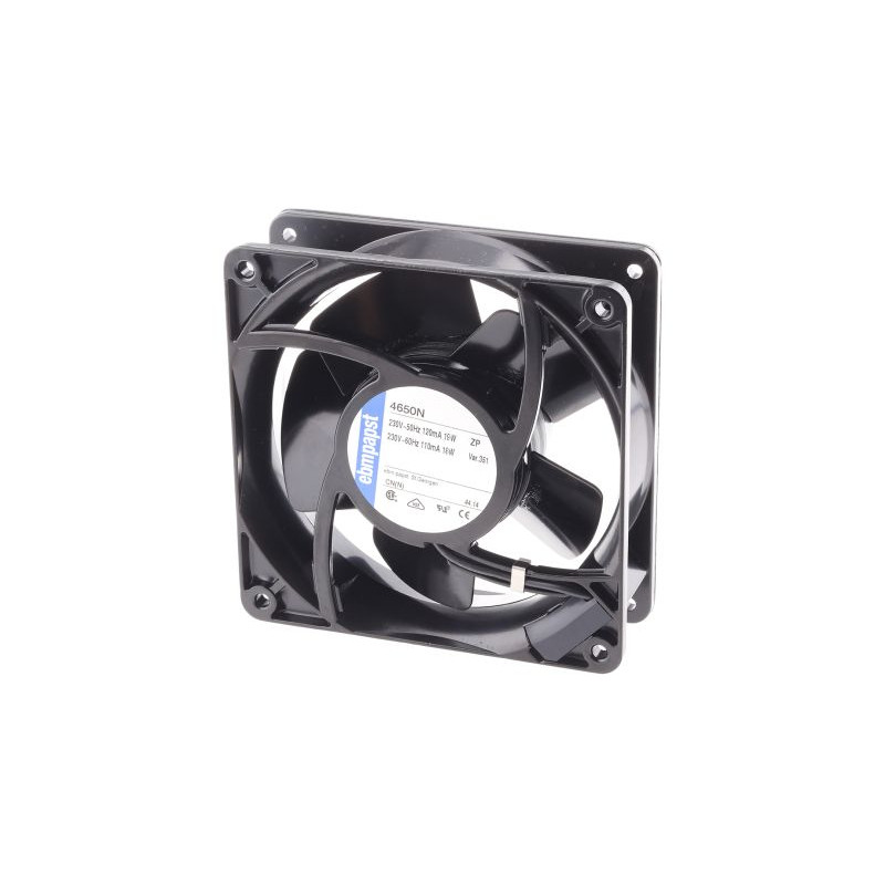 EbmPapst 4650N ,Ebat 120x38mm,Besleme 220vac 0.12A 19W,Hava 94-Cfm,2-Kablo Fan