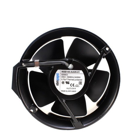 EbmPapst W2E143-AA09-01 ,Ebat 172x51mm,Rulmanlı,Besleme 220vac 0.12A 26W,Hava 260-Cfm,2-Kablo Fan