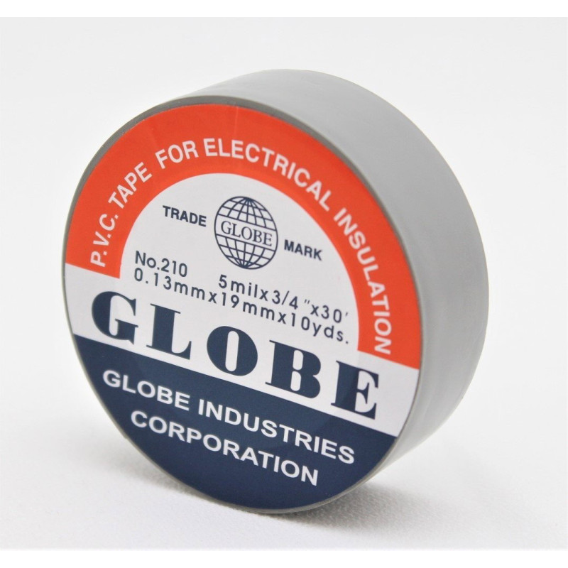 Globe NO210-GR ,Ebat 19mmx10mt,1-adet,Gri İzole Bant