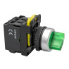 Gwest A5-20XSD-24 ,Montaj 22mm,3-Konum Kontak-2A,Yeşil-24v Kalıcı,M22 Anahtar