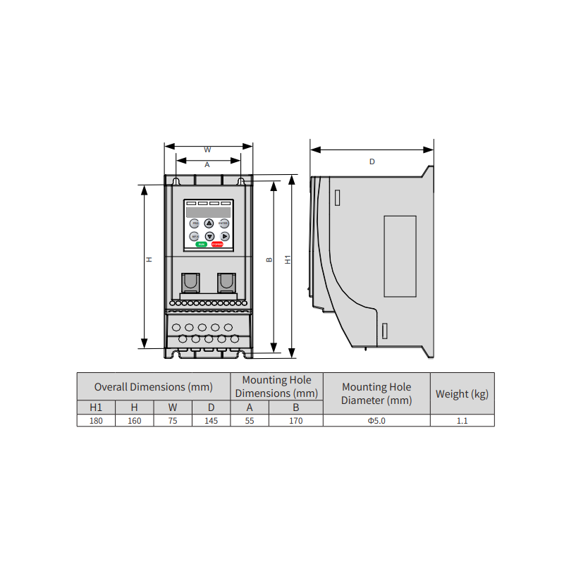Inovance MD200T1.5B-INT ,MD200,Güç 1.5kw 380vac,3-Faz TriFaz,Ac Motor Sürücü Inverter