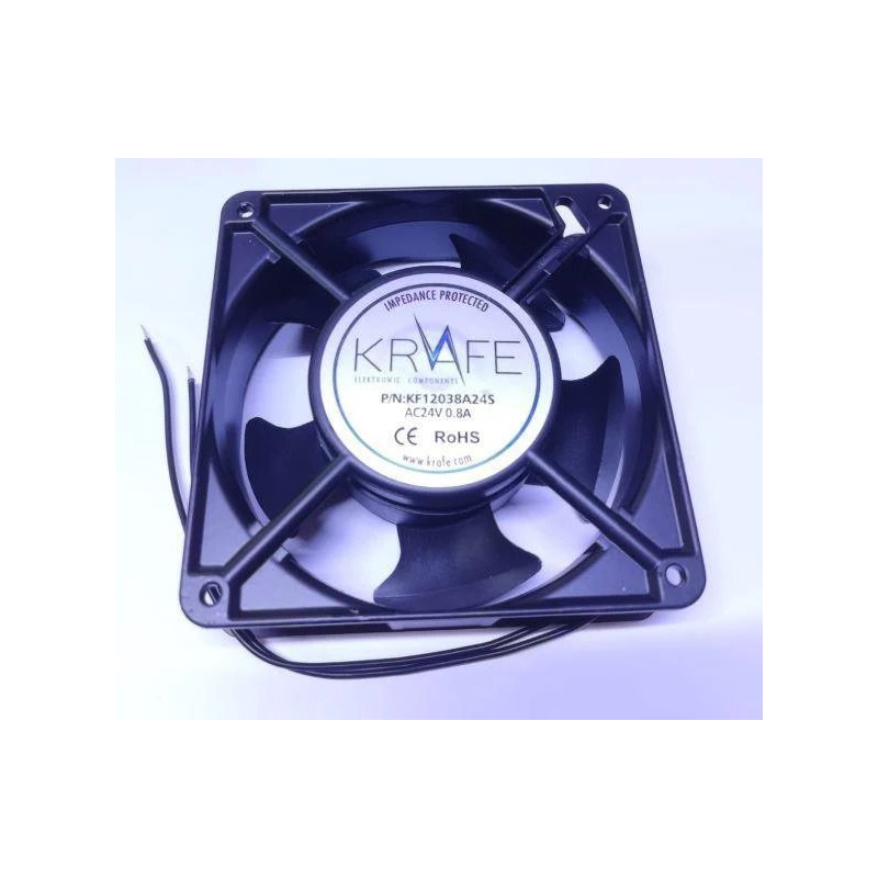 Krafe KF12038A24S ,Ebat 120x38mm,Besleme 24vac 0.14A 11W,Hava 80-Cfm,2-Kablo Fan